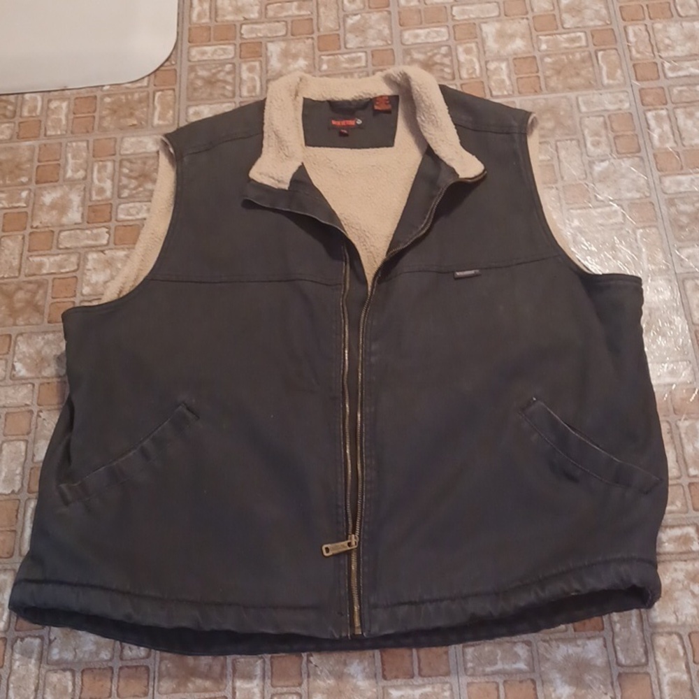 Wolverine Canvas Sherpa lined vest Charcoal color men's size XXLARGE